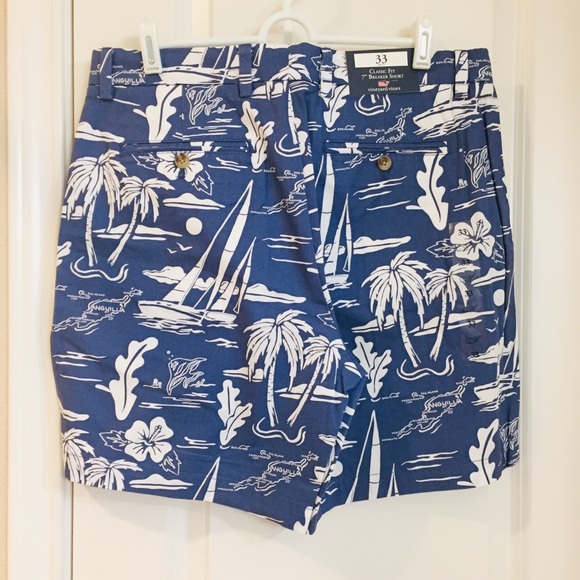 VINEYARD VINES Blue Palm Summer Breaker Shorts 32 Hawaii Tropical $85 - Picture 3 of 5